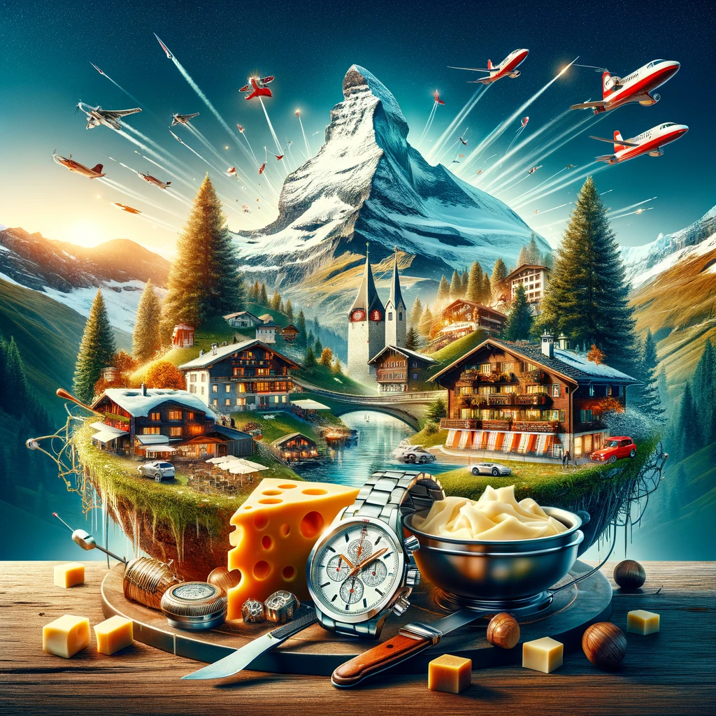 A dynamic image capturing the essence of Swiss life and landscapes, inviting visitors at any time of the year.